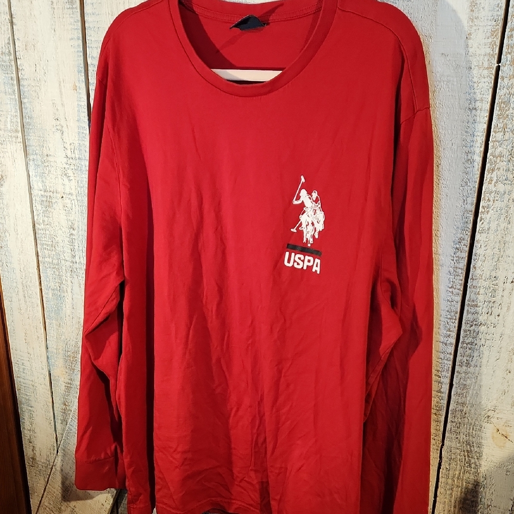 U.S. Polo Assn. Red Long Sleeve Tee